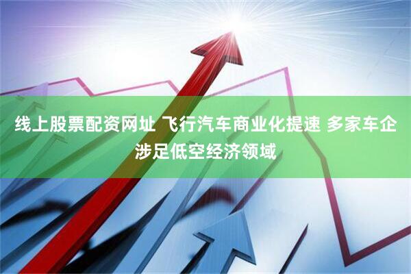 线上股票配资网址 飞行汽车商业化提速 多家车企涉足低空经济领域
